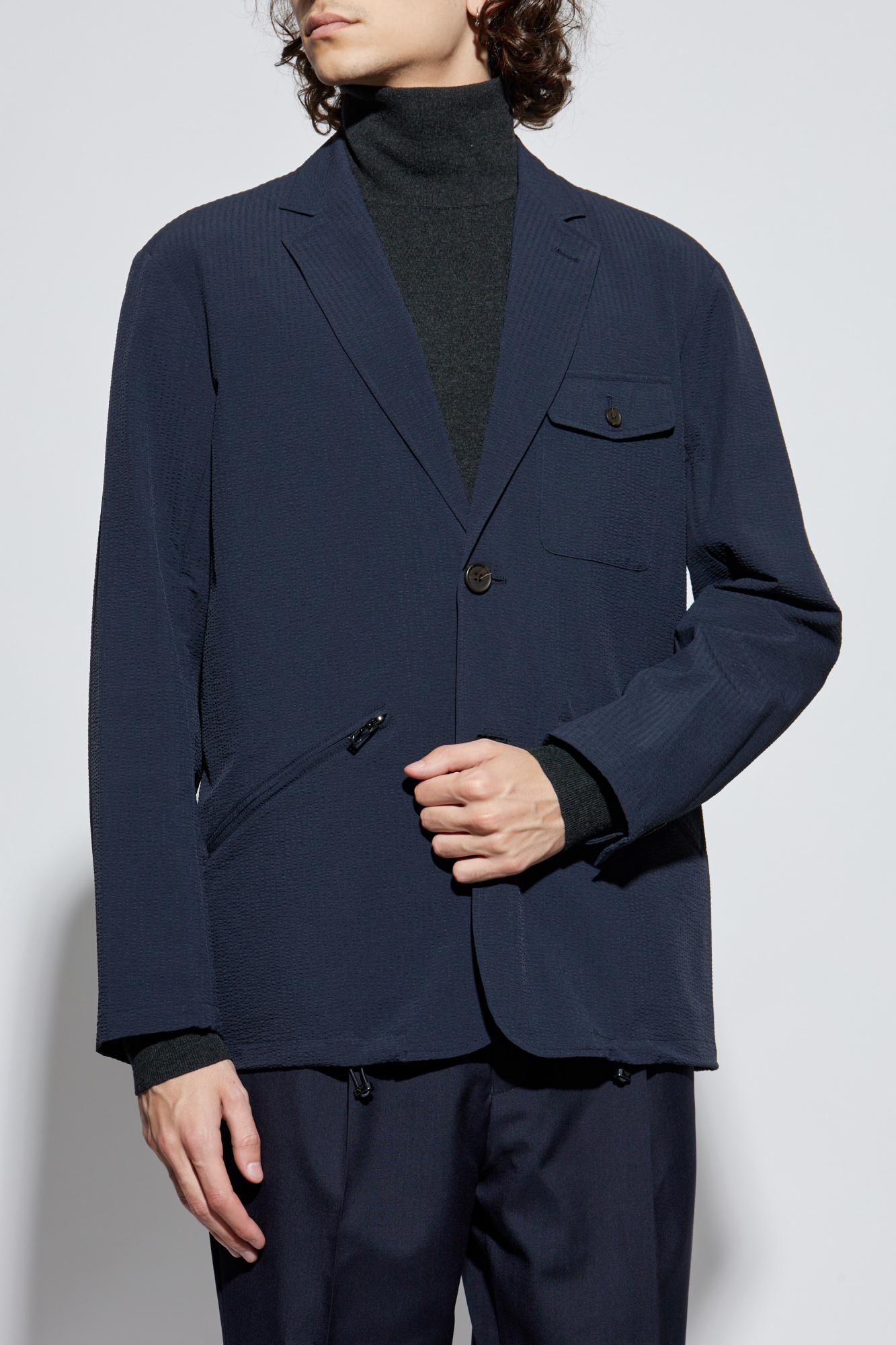 Emporio Armani Blazer with open lapels | Men's | Vitkac